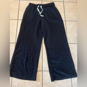 Black Wide-Leg‎ Jogger Pants-5/$25
